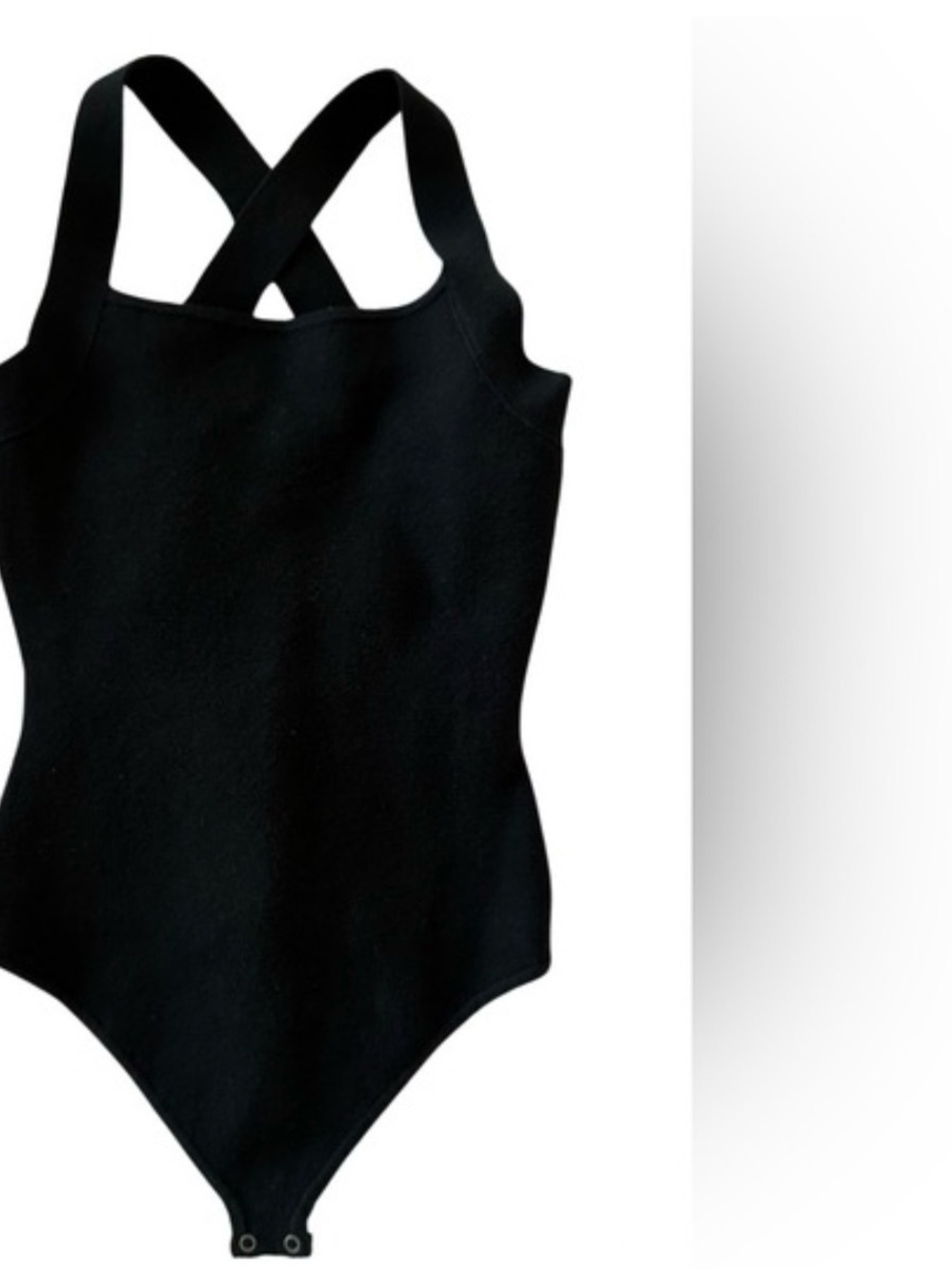 Abercrombie and Fitch Women’s  Black Cross-Back One-Piece Bodysuit. XL NWT
